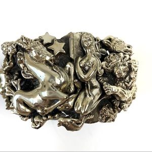 VTG Tortolani Zodiac Cuff Hinged Bracelet